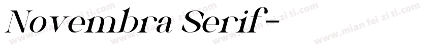 Novembra Serif字体转换